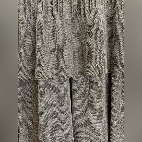 Zara Ruffled Knit Metallic Treads Dress Women Size L US - Picture 7 of 10